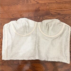Zara Cream Strapless Top